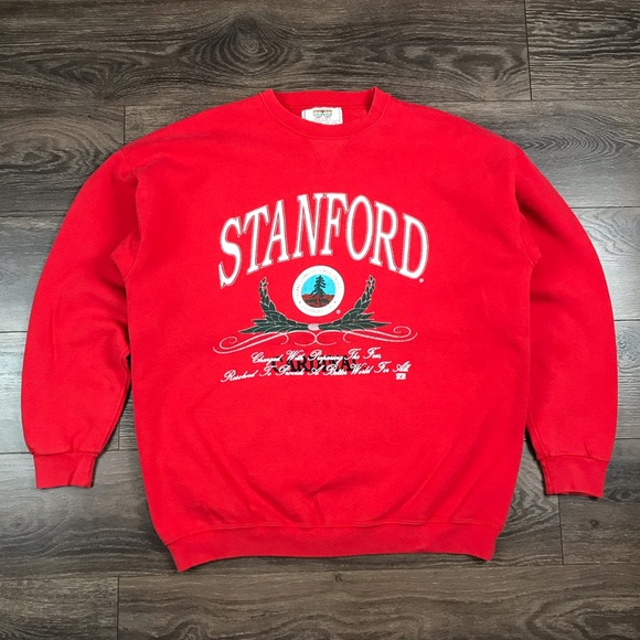 Leland Stanford Jr. University Men’s Vintage Stanford Cardinal Crewneck Sweater - Picture 1 of 7